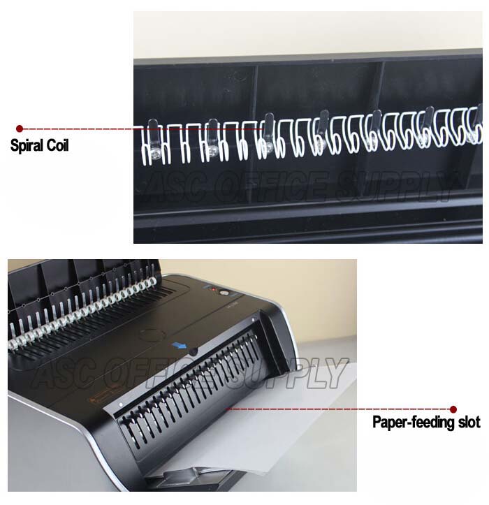 All Steel 110V Heavy Duty Electric Metal Spiral Coil Punch Binding